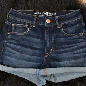 American eagle hi-rise shortie shorts